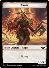 Mercenary // Angel Double-Sided Token [Outlaws of Thunder Junction Tokens] | Good Games Cannington