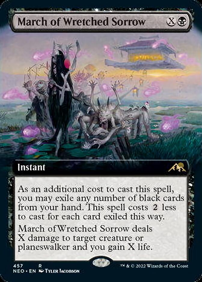 March of Wretched Sorrow (Extended Art) [Kamigawa: Neon Dynasty] | Good Games Cannington