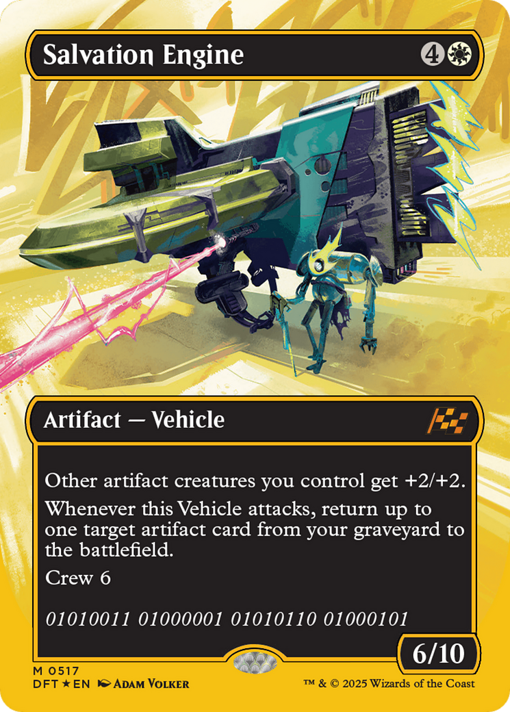 Salvation Engine (Borderless) (First-Place Foil) [Aetherdrift] | Good Games Cannington