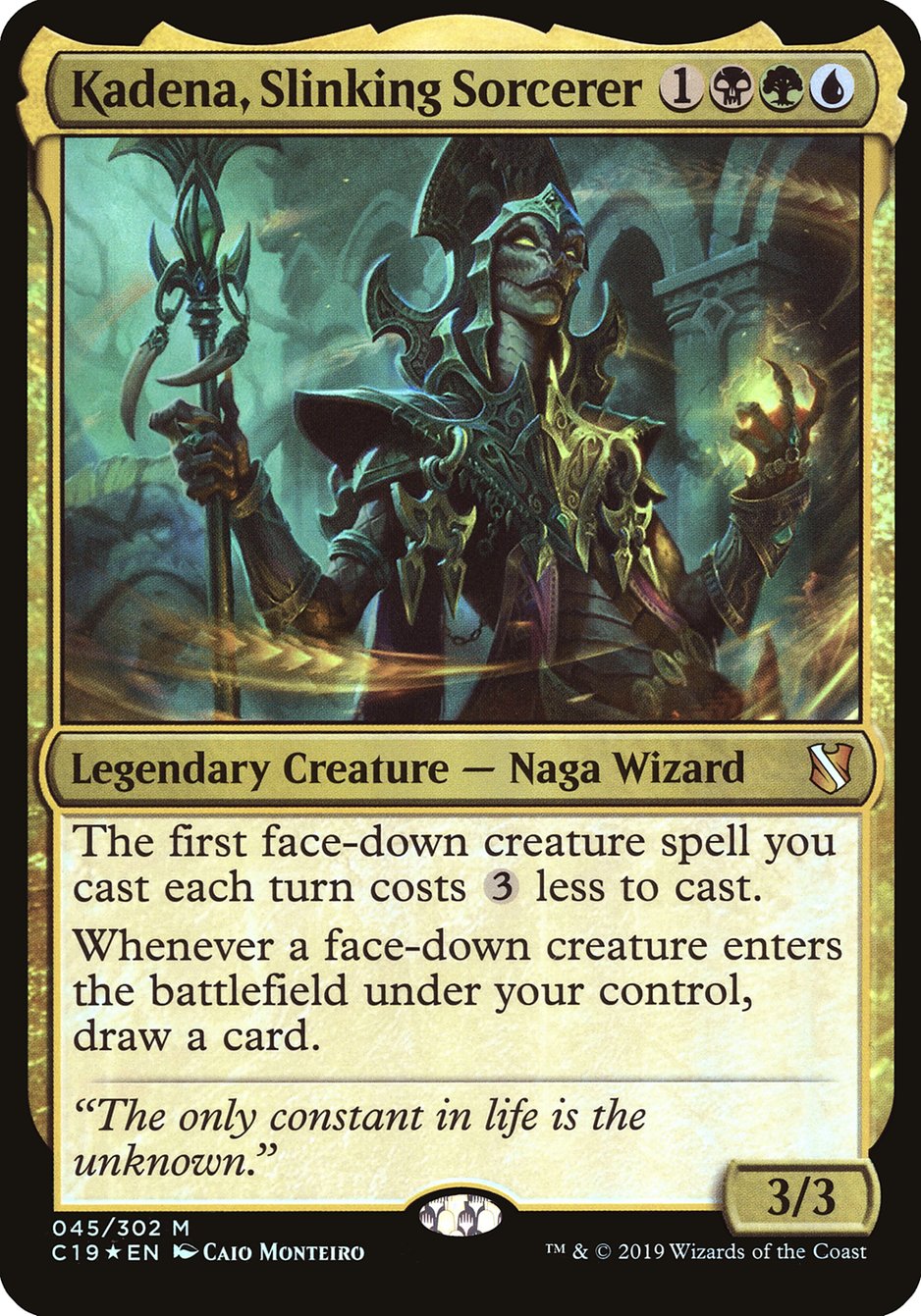 Kadena, Slinking Sorcerer (Oversized) [Commander 2019 Oversized] | Good Games Cannington