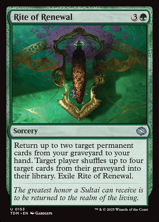 Rite of Renewal 153/291 (Tarkir: Dragonstorm)  - Foil | Good Games Cannington