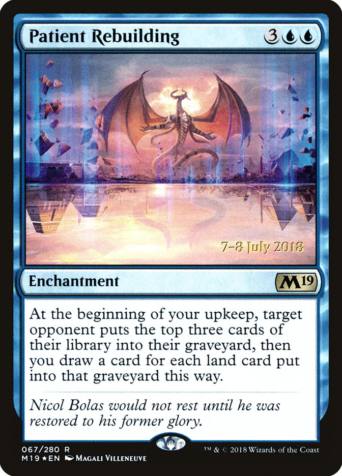 Patient Rebuilding [Core Set 2019 Prerelease Promos] | Good Games Cannington