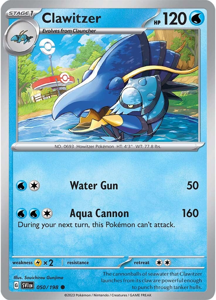 Clawitzer (050/198) [Scarlet & Violet: Base Set] | Good Games Cannington