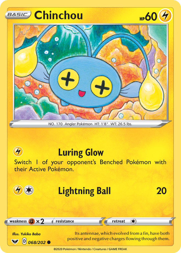 Chinchou (068/202) [Sword & Shield: Base Set] | Good Games Cannington