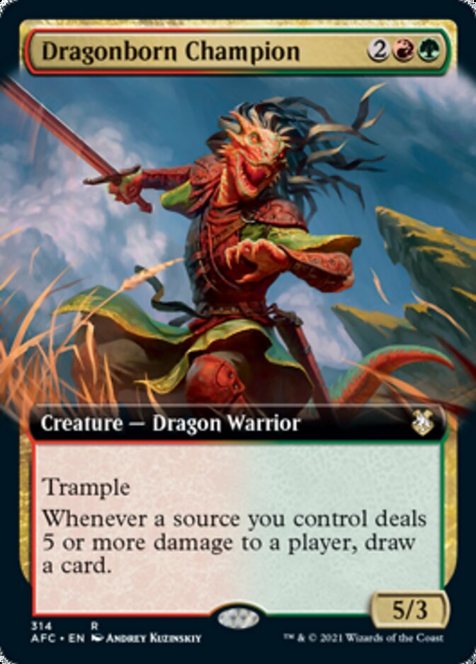 Dragonborn Champion (Extended Art) [Dungeons & Dragons: Adventures in the Forgotten Realms Commander] | Good Games Cannington