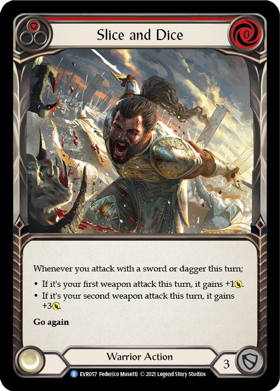Slice and Dice (Red) [EVR057] (Everfest)  1st Edition Rainbow Foil | Good Games Cannington