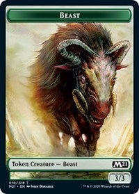 Beast // Cat (020) Double-Sided Token [Core Set 2021 Tokens] | Good Games Cannington