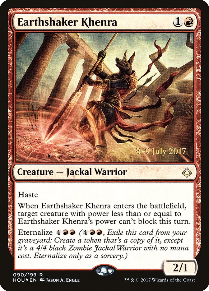 Earthshaker Khenra [Hour of Devastation Prerelease Promos] | Good Games Cannington
