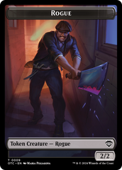 Rogue // The Monarch Double-Sided Token [Outlaws of Thunder Junction Commander Tokens] | Good Games Cannington