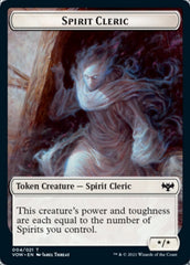 Blood // Spirit Cleric Double-Sided Token [Innistrad: Crimson Vow Tokens] | Good Games Cannington