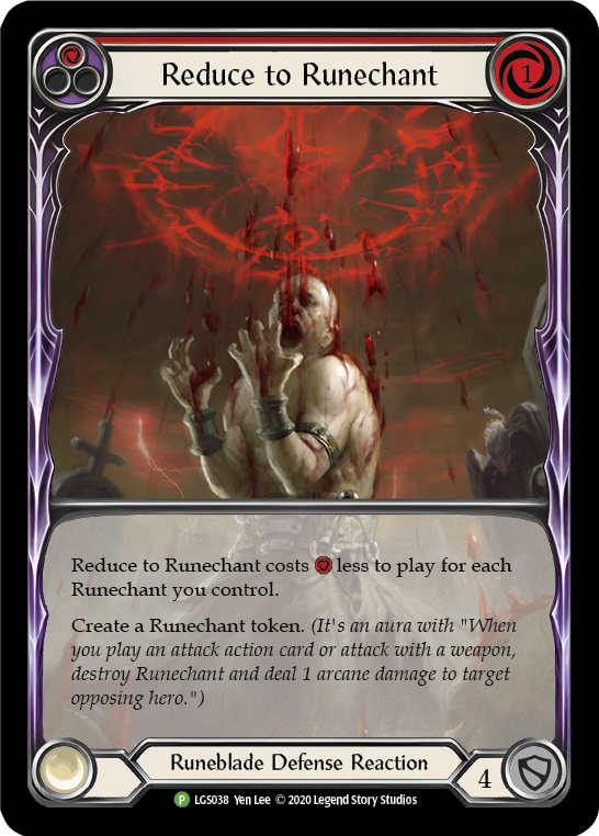 Reduce to Runechant (Red) [LGS038] (Promo)  Rainbow Foil | Good Games Cannington