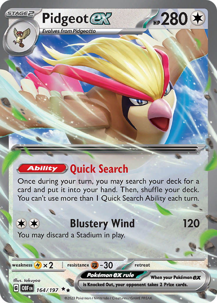 Pidgeot ex (164/197) [Scarlet & Violet: Obsidian Flames] | Good Games Cannington