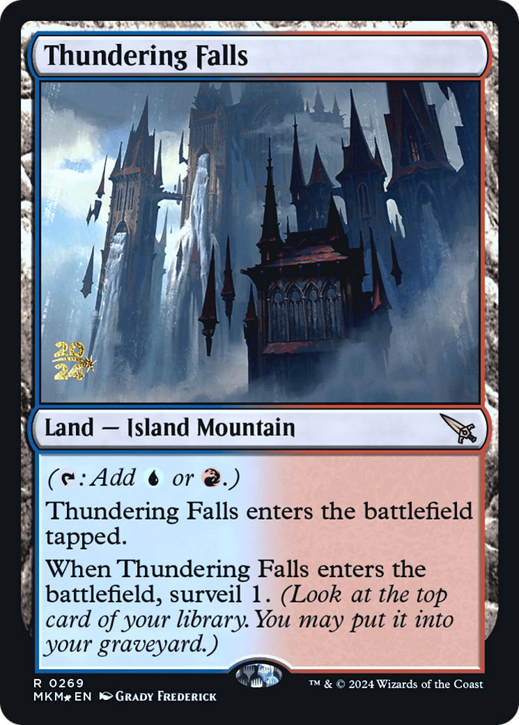 Thundering Falls [Murders at Karlov Manor Prerelease Promos] | Good Games Cannington