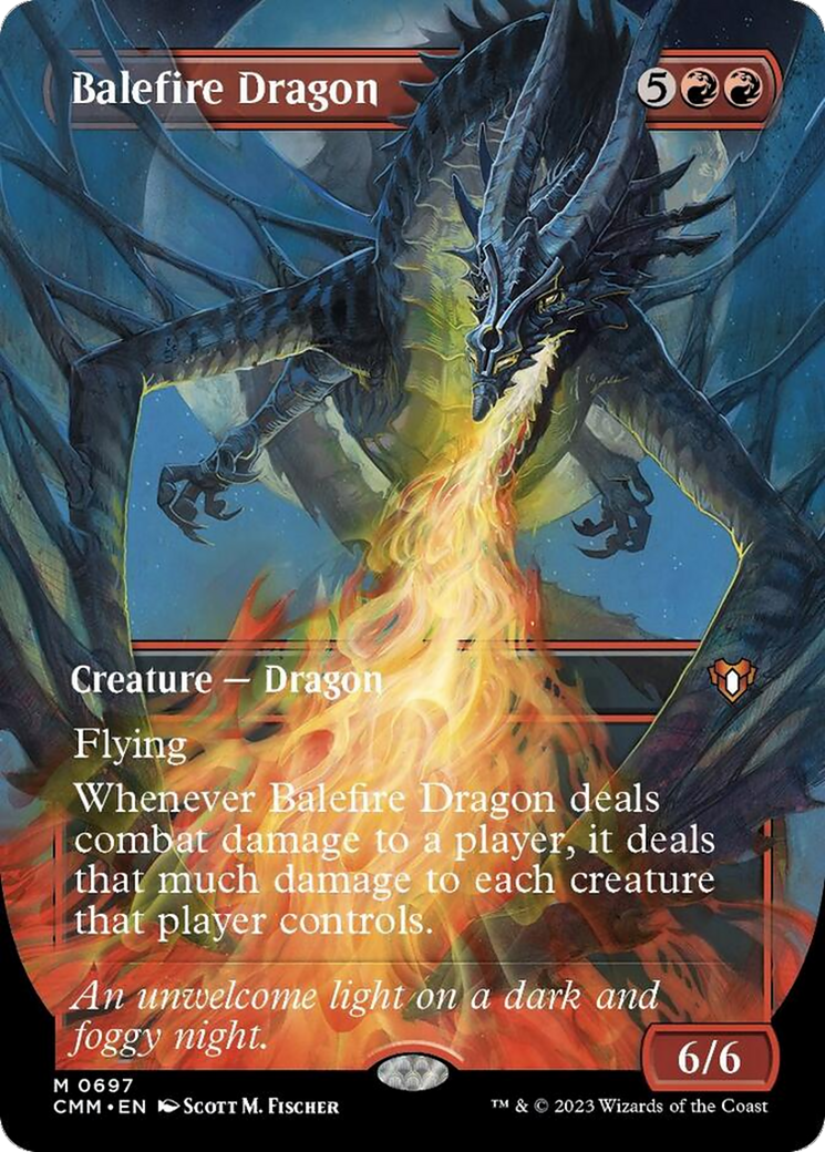 Balefire Dragon (Borderless Alternate Art) [Commander Masters] | Good Games Cannington