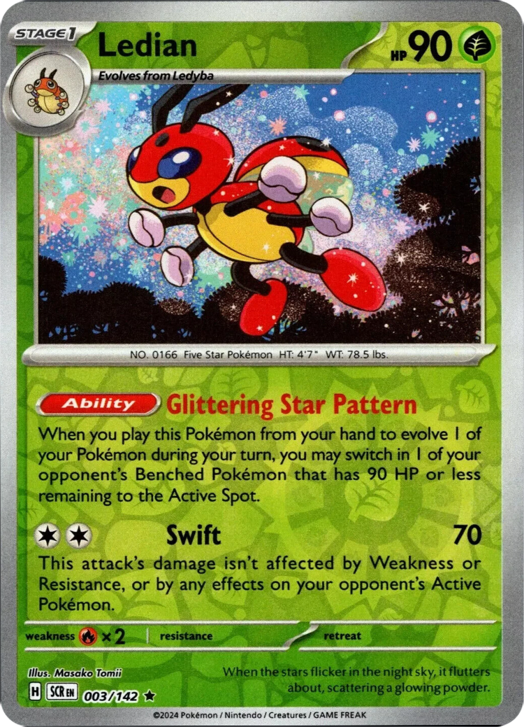 Ledian (003/142) [Scarlet & Violet: Stellar Crown] | Good Games Cannington