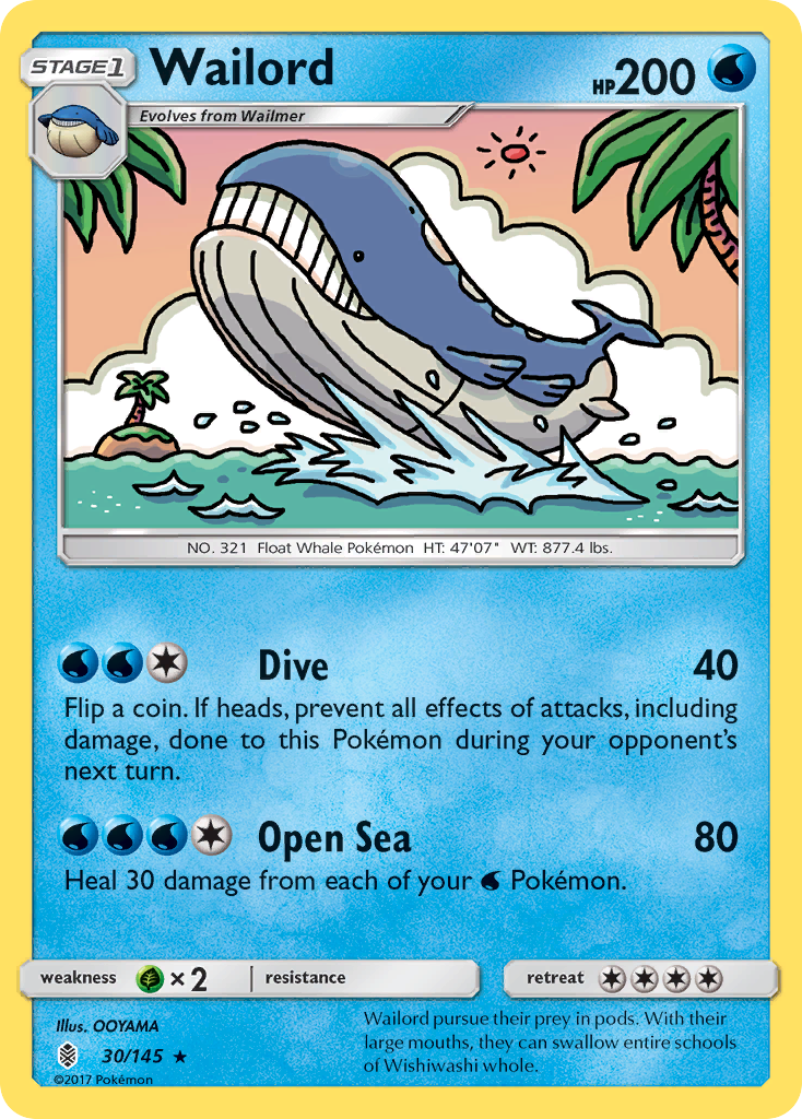 Wailord (30/145) [Sun & Moon: Guardians Rising] | Good Games Cannington