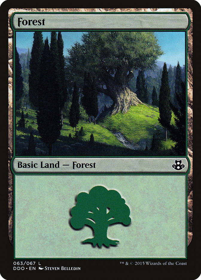 Forest (63) [Duel Decks: Elspeth vs. Kiora] | Good Games Cannington
