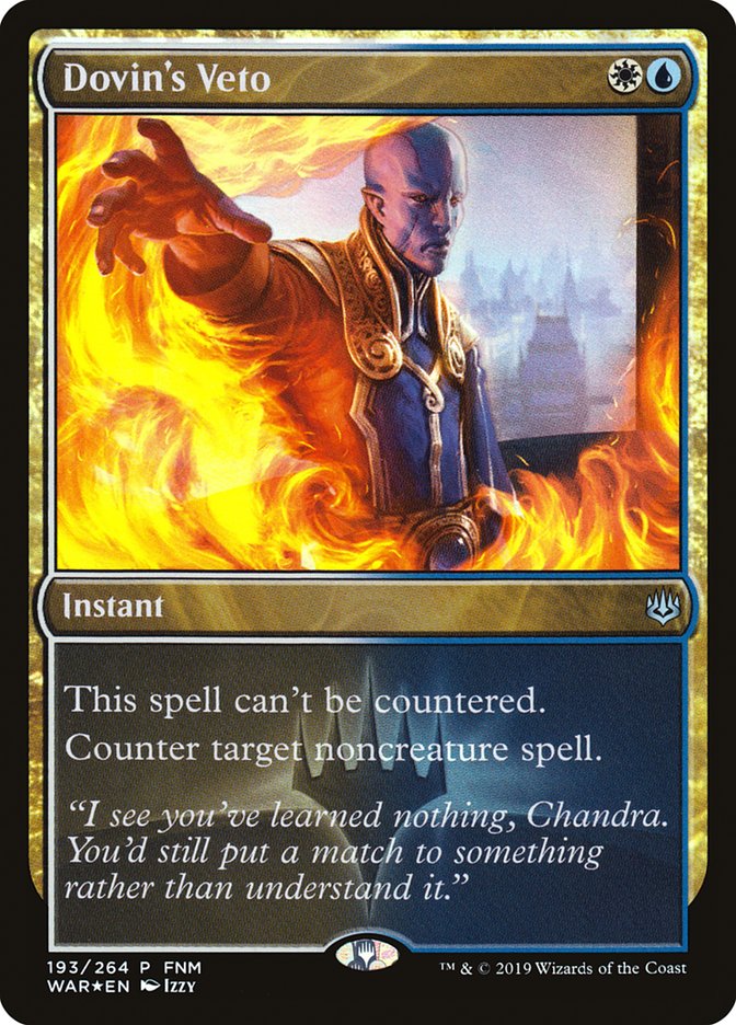 Dovin's Veto (FNM) [War of the Spark Promos] | Good Games Cannington