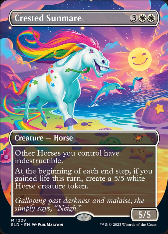 Crested Sunmare (Borderless) [Secret Lair Drop Series] | Good Games Cannington