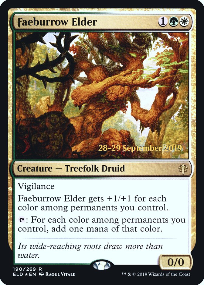 Faeburrow Elder [Throne of Eldraine Prerelease Promos] | Good Games Cannington