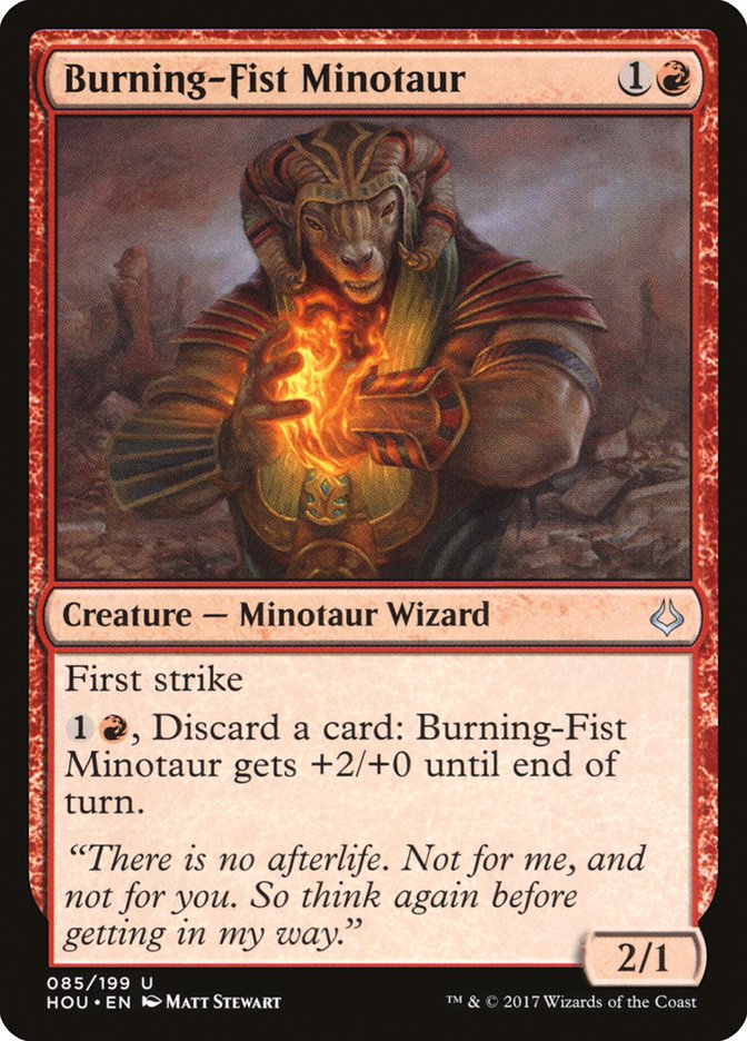 Burning-Fist Minotaur 85/199 (Hour of Devastation)  | Good Games Cannington
