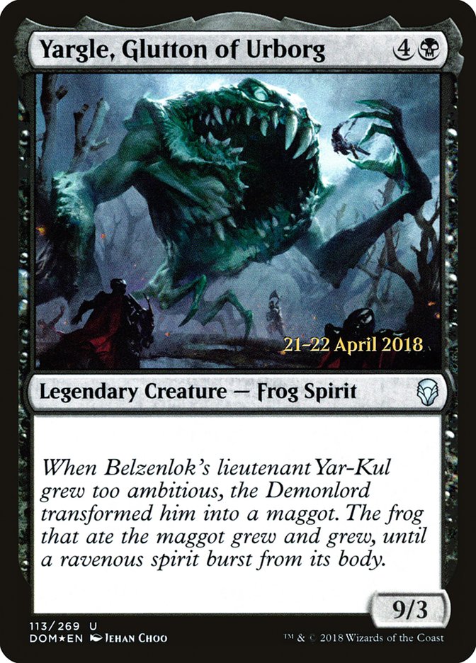 Yargle, Glutton of Urborg [Dominaria Prerelease Promos] | Good Games Cannington