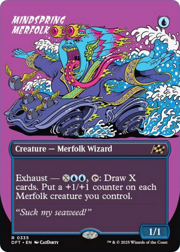 Mindspring Merfolk (Borderless) [Aetherdrift] | Good Games Cannington