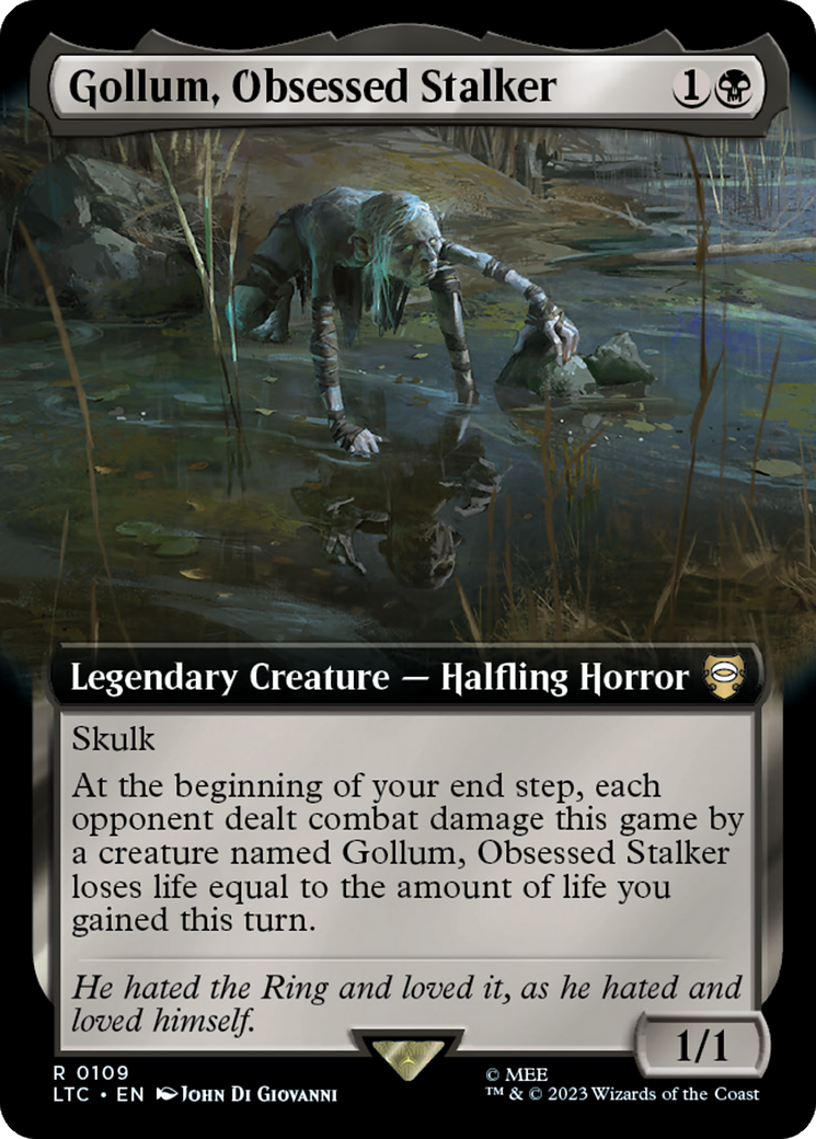 Gollum, Obsessed Stalker (Extended Art) [The Lord of the Rings: Tales of Middle-Earth Commander] | Good Games Cannington