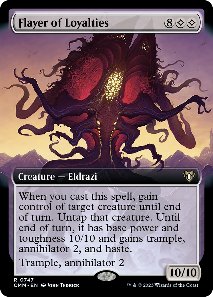 Flayer of Loyalties (Extended Art) [Commander Masters] | Good Games Cannington