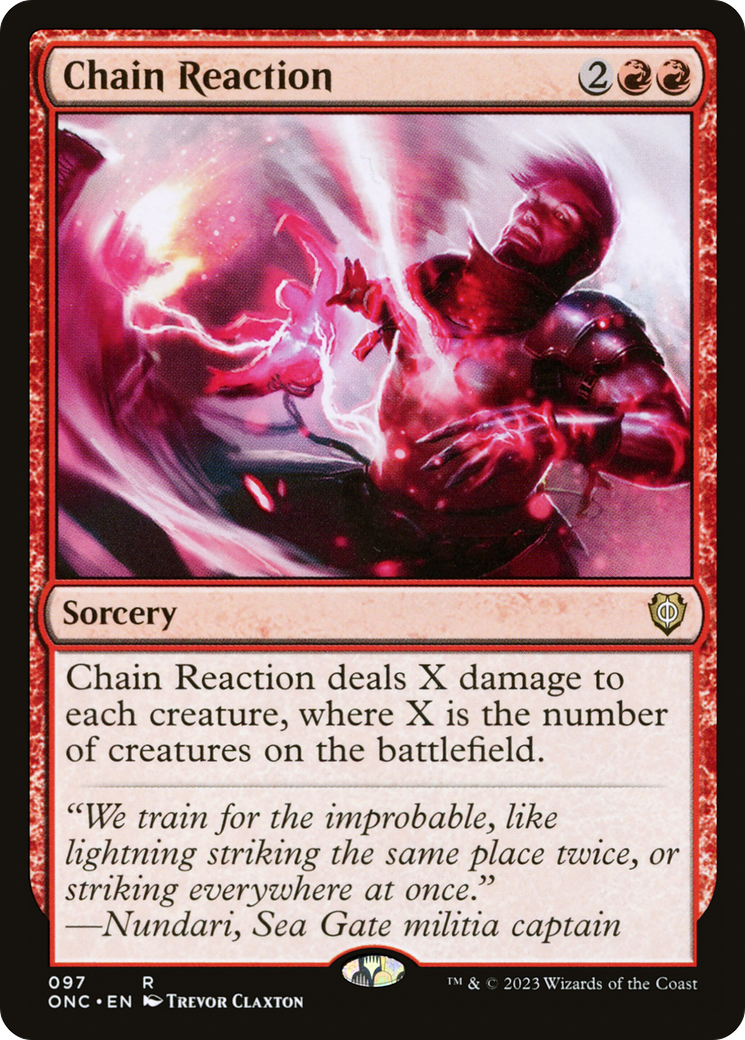 Chain Reaction [Phyrexia: All Will Be One Commander] | Good Games Cannington
