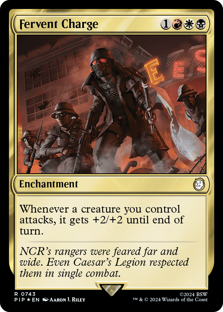 Fervent Charge (Surge Foil) [Fallout] | Good Games Cannington