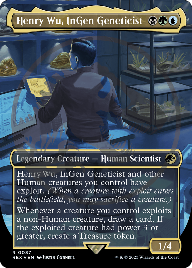 Henry Wu, InGen Geneticist (Emblem) (Borderless) [Jurassic World Collection Tokens] | Good Games Cannington
