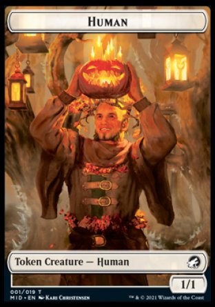 Human // Bat Double-Sided Token [Innistrad: Midnight Hunt Tokens] | Good Games Cannington