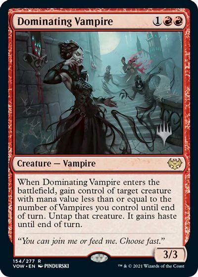 Dominating Vampire (Promo Pack) [Innistrad: Crimson Vow Promos] | Good Games Cannington
