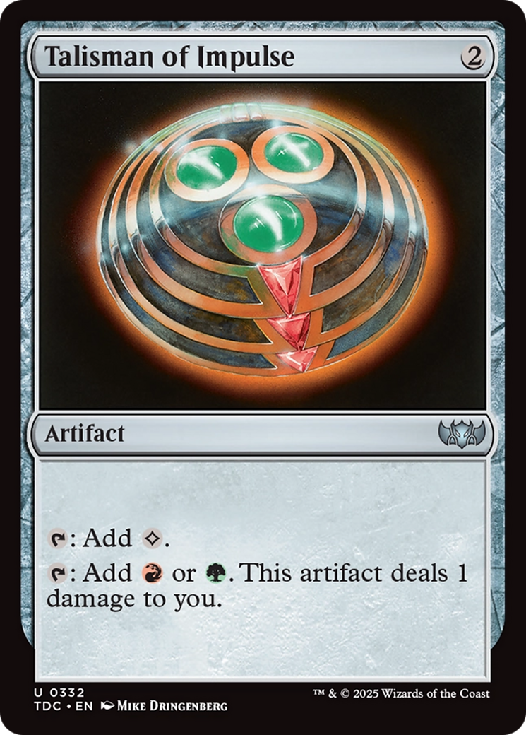 Talisman of Impulse [Tarkir: Dragonstorm Commander] | Good Games Cannington