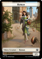 Zombie Knight // Human (6) Double-Sided Token [March of the Machine Commander Tokens] | Good Games Cannington