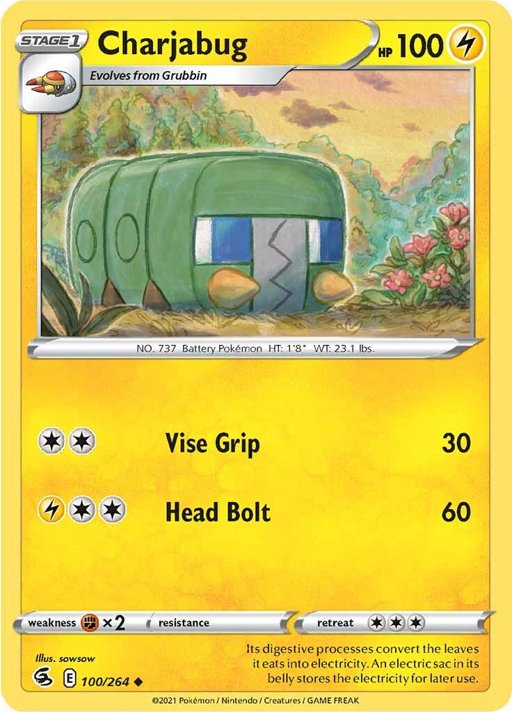 Charjabug (100/264) [Sword & Shield: Fusion Strike] | Good Games Cannington