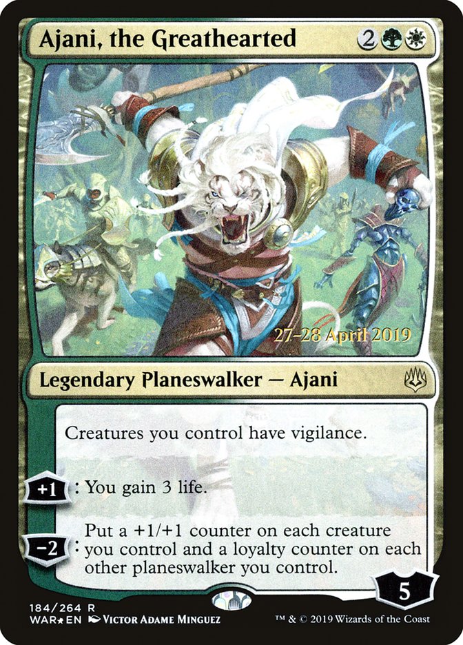 Ajani, the Greathearted [War of the Spark Prerelease Promos] | Good Games Cannington