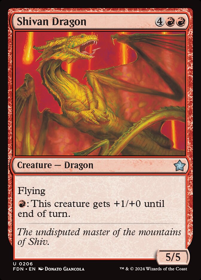 Shivan Dragon 206 (Foundations)  | Good Games Cannington