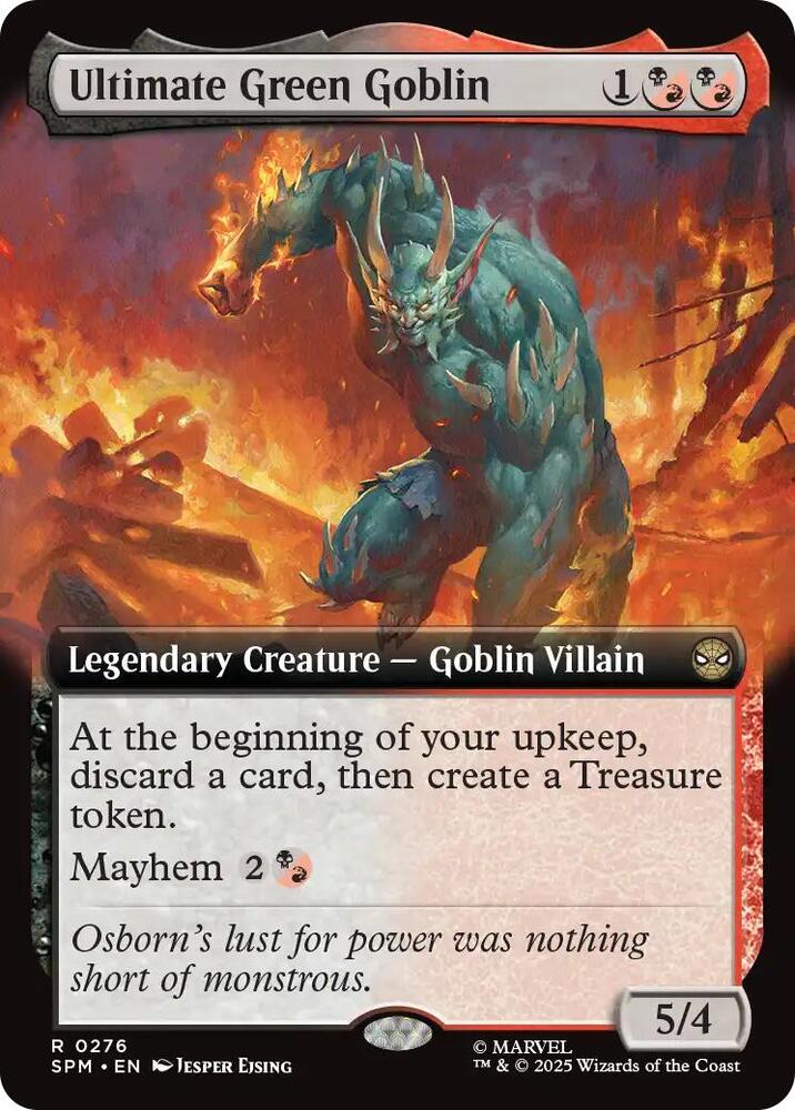 Ultimate Green Goblin  276/198 (Marvel's Spider-Man)  - Extended Art Foil | Good Games Cannington