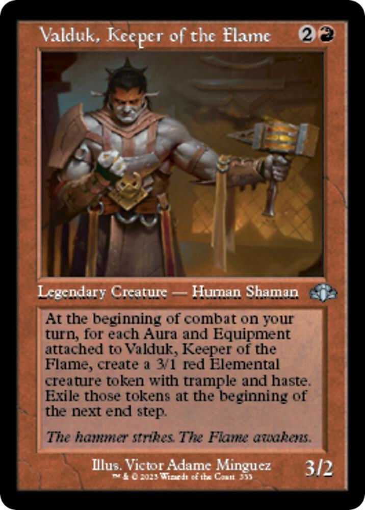 Valduk Keeper of the Flame Retro Frame 333 (Dominaria Remastered)  | Good Games Cannington