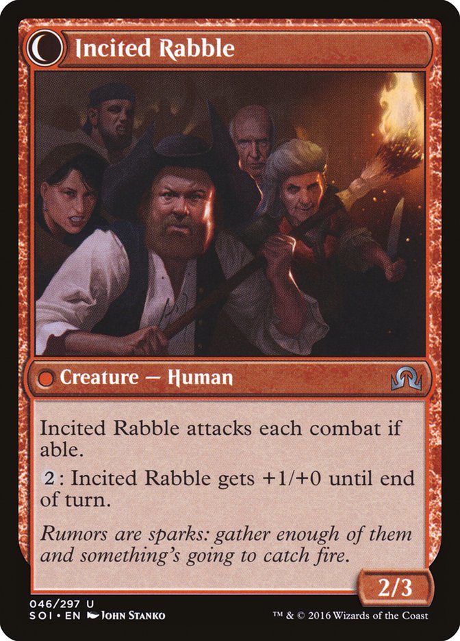 Town Gossipmonger // Incited Rabble [Shadows over Innistrad] | Good Games Cannington