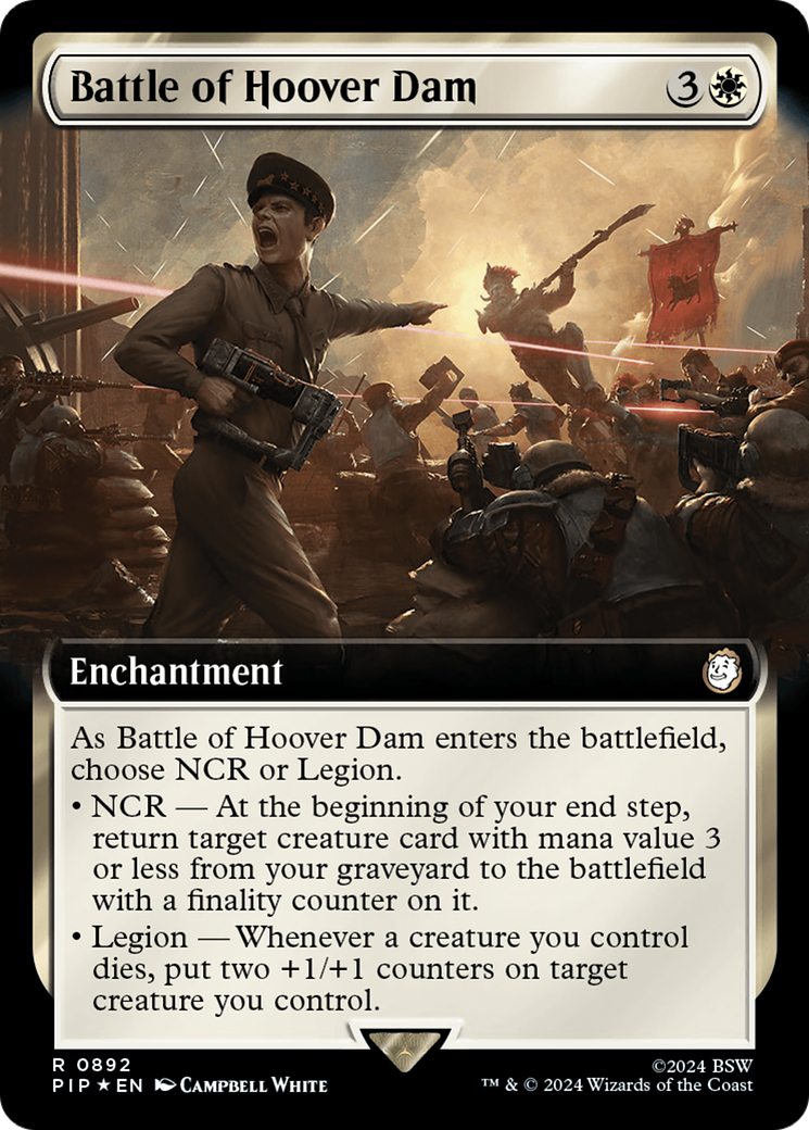 Battle of Hoover Dam (Extended Art) (Surge Foil) [Fallout] | Good Games Cannington
