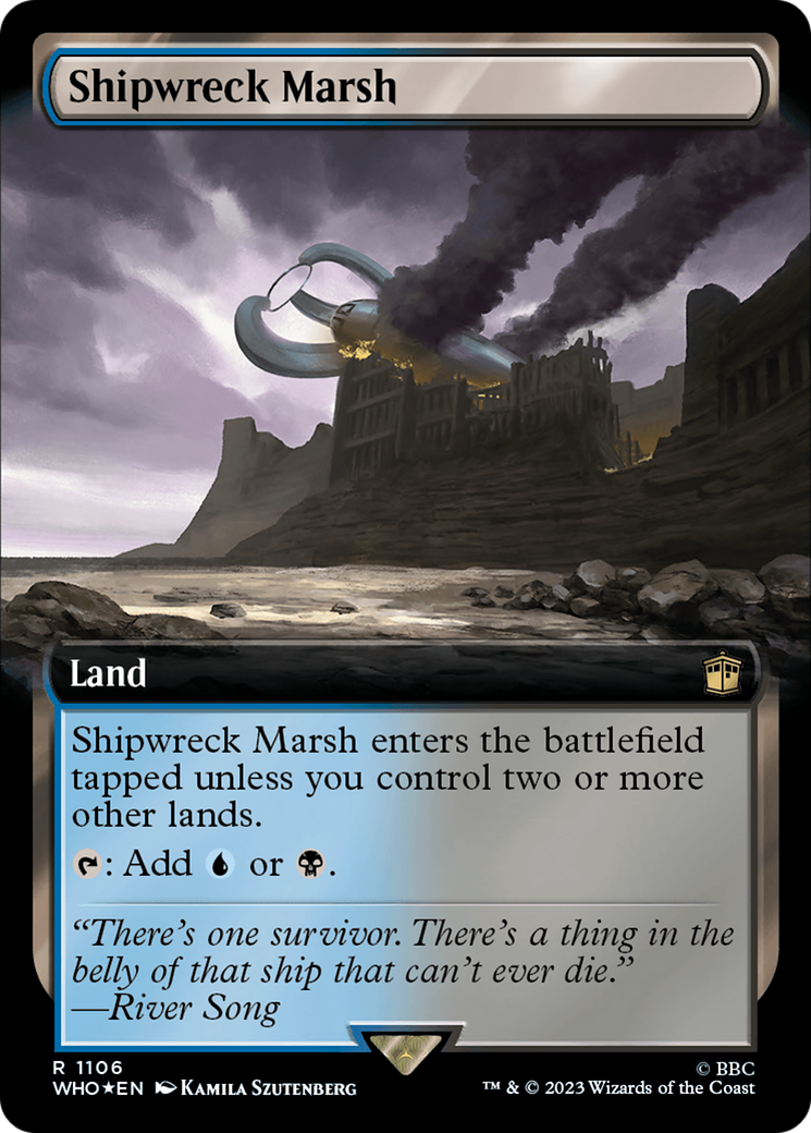 Shipwreck Marsh (Extended Art) (Surge Foil) [Doctor Who] | Good Games Cannington