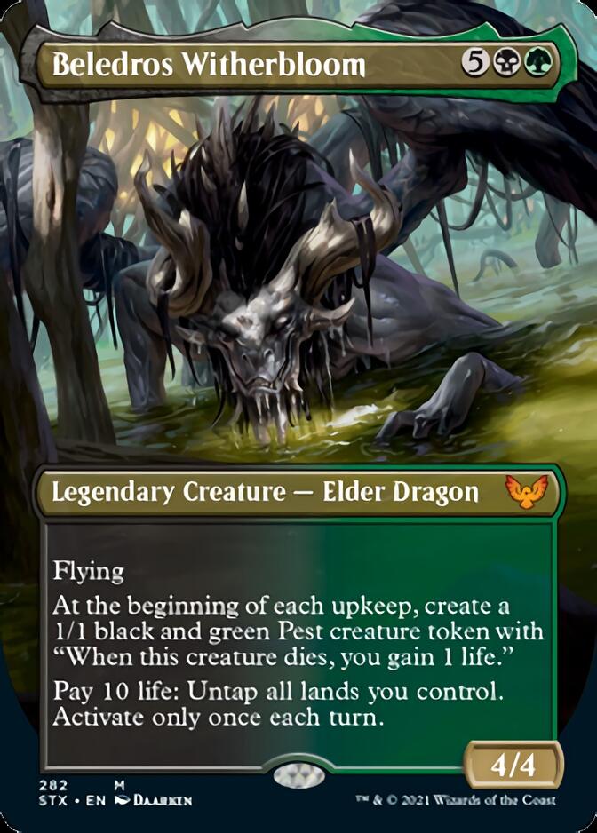Beledros Witherbloom (Borderless Alternate Art) [Strixhaven: School of Mages] | Good Games Cannington