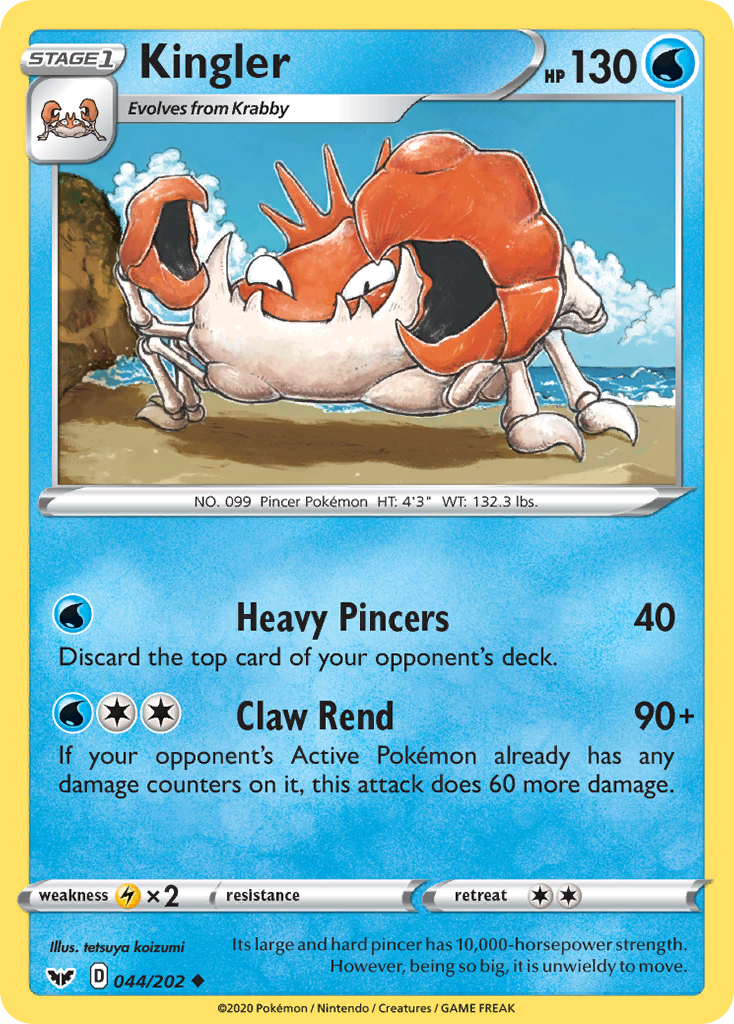 Kingler (044/202) [Sword & Shield: Base Set] | Good Games Cannington