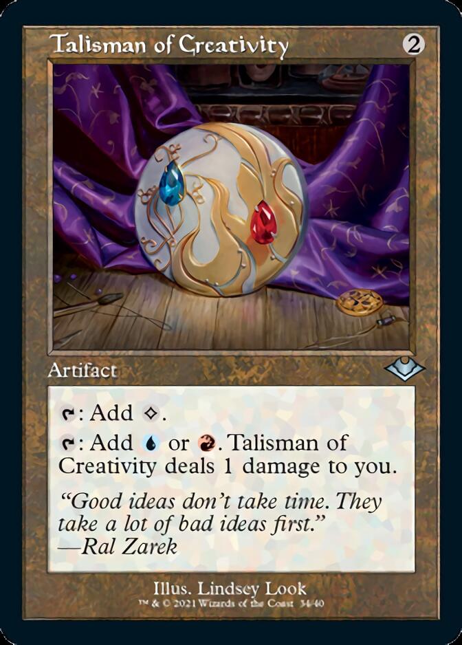 Talisman of Creativity (Retro Foil Etched) [Modern Horizons] | Good Games Cannington
