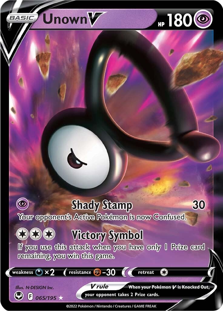 Unown V (065/195) [Sword & Shield: Silver Tempest] | Good Games Cannington