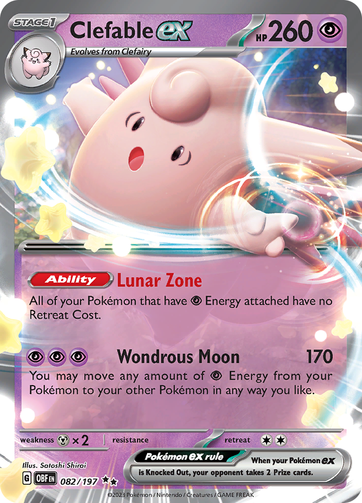 Clefable ex (082/197) [Scarlet & Violet: Obsidian Flames] | Good Games Cannington