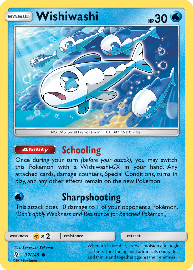 Wishiwashi (37/145) [Sun & Moon: Guardians Rising] | Good Games Cannington